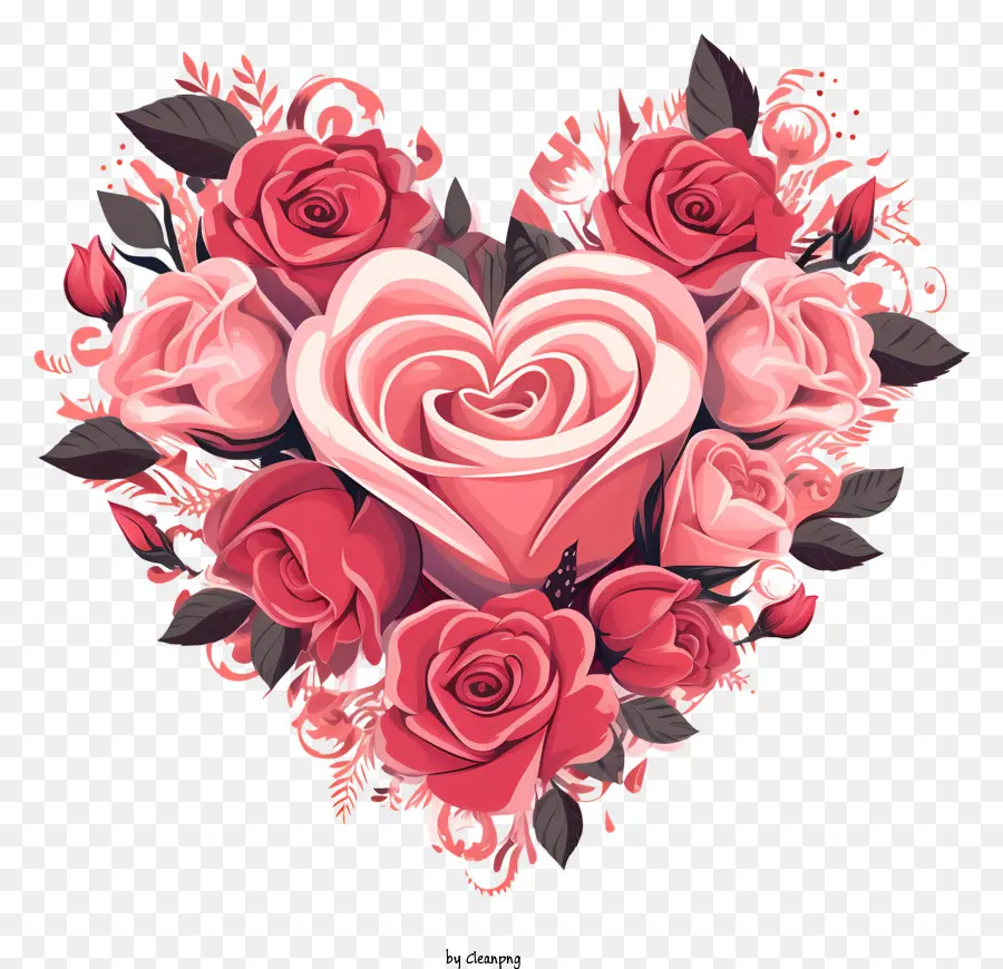 Roses Heartshaped，Les Roses Roses PNG