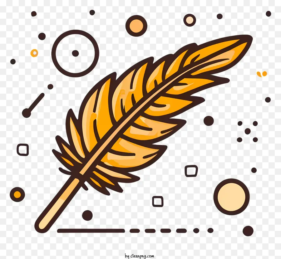 Plume，Plume Jaune PNG