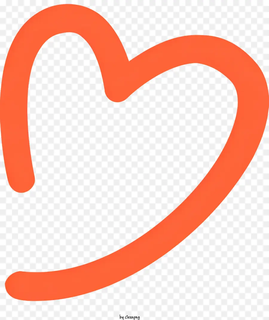 Cœur，Coeur Orange PNG