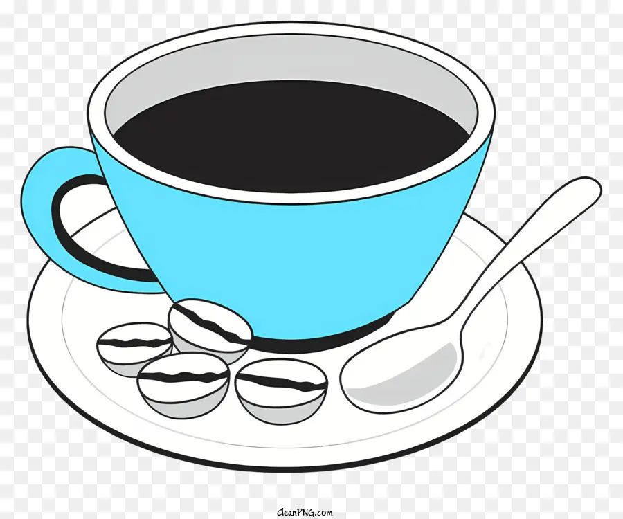 Café，Tasse à Café Bleue PNG