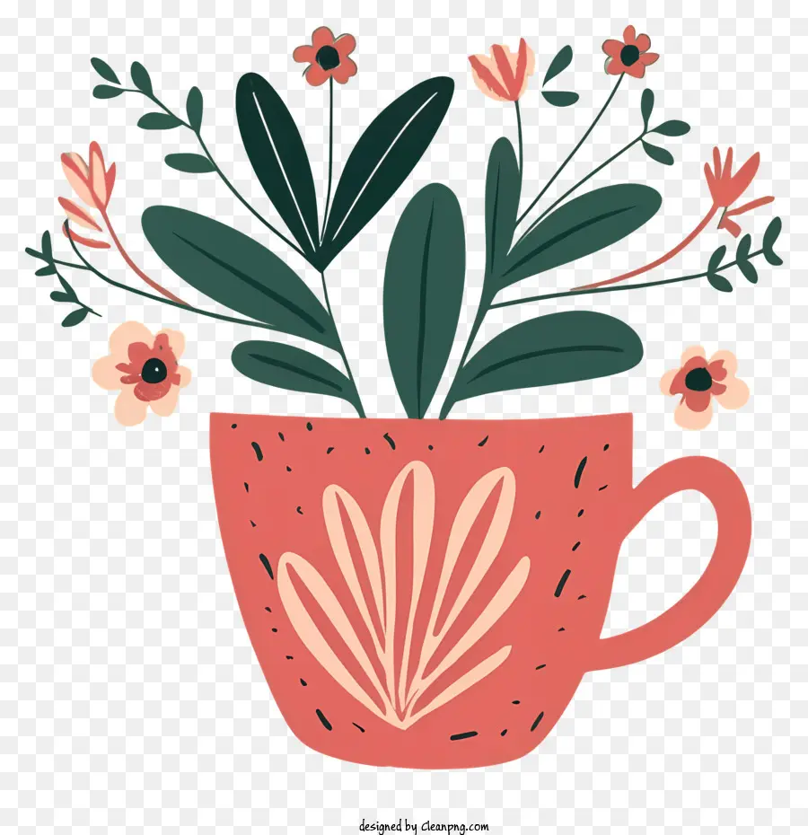 Rose Mug，Plantes Dans Une Tasse PNG