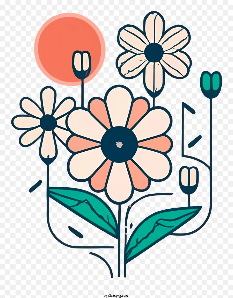 Illustration De Jardin Fleuri，Fleurs PNG