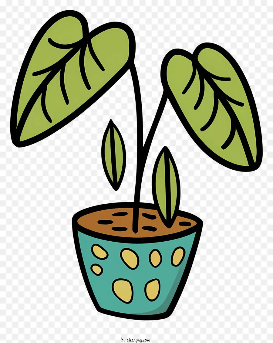 Dessin Animé De La Plante，Plante En Pot PNG