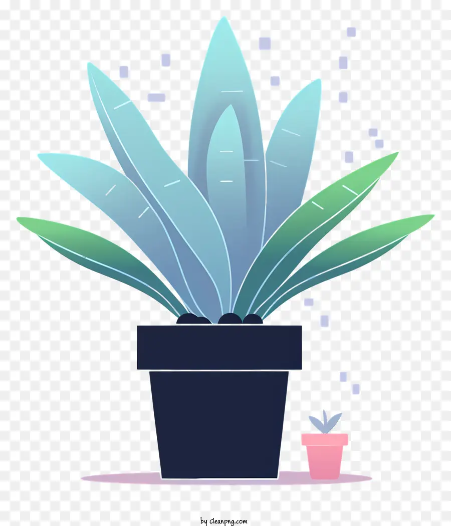 Plante En Pot，Vert PNG