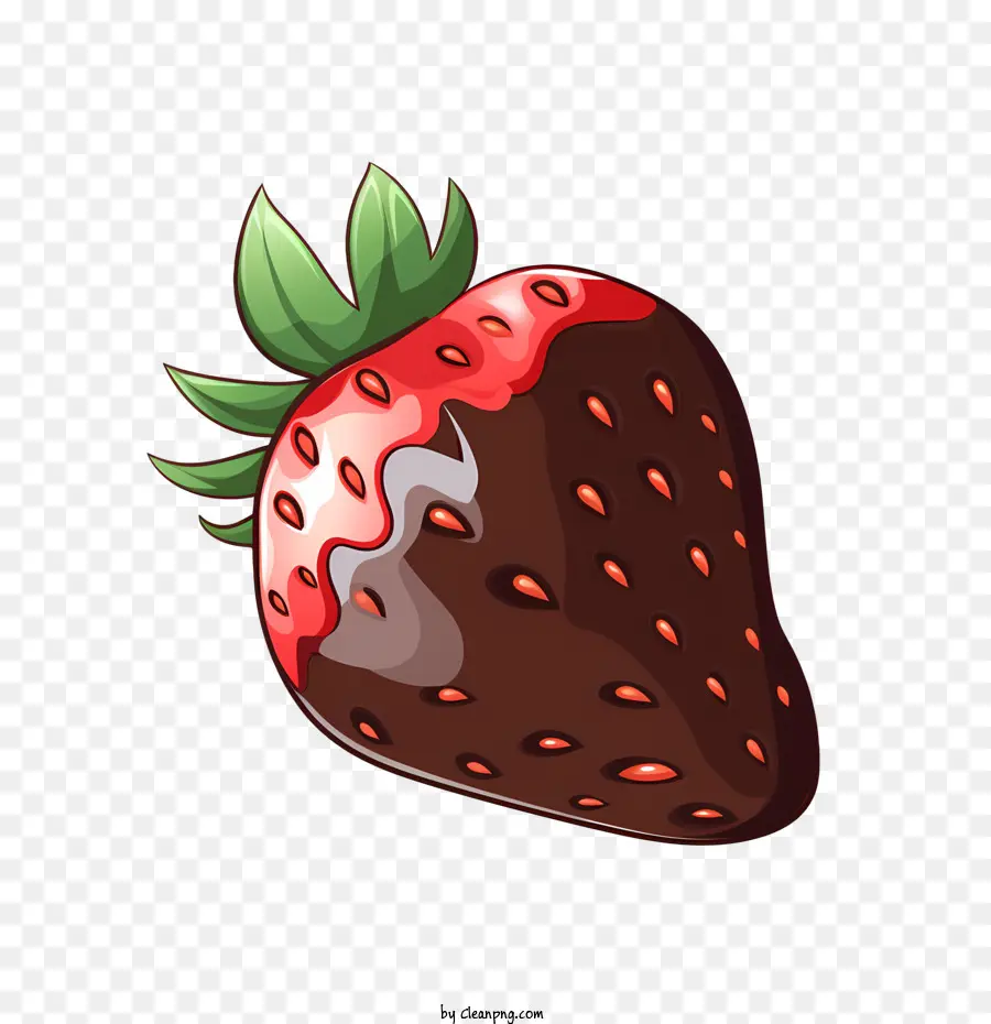 Fraise Au Chocolat，Fraise Enrobée De Chocolat PNG