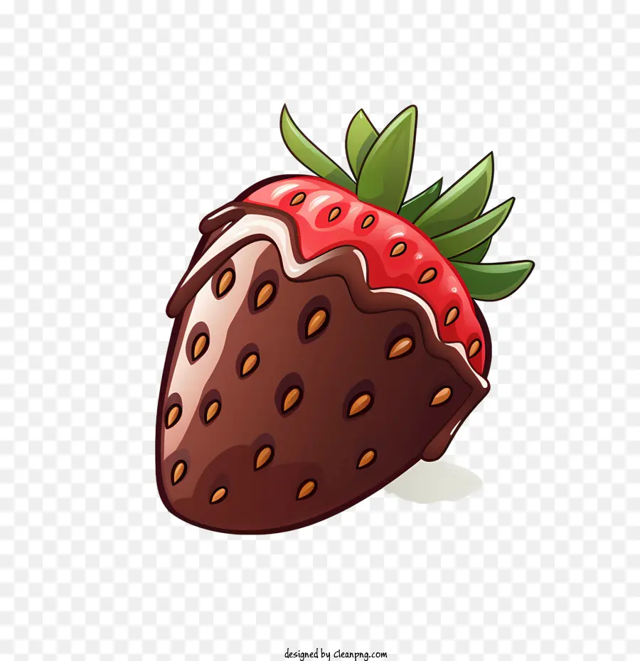 Fraise Au Chocolat，Fraise Enrobée De Chocolat PNG