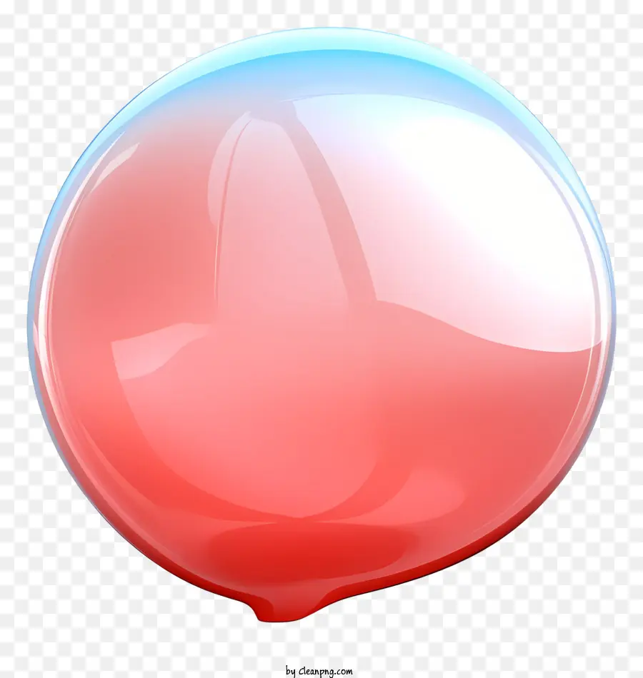 Sphère Rouge Et Bleue，Bulle PNG