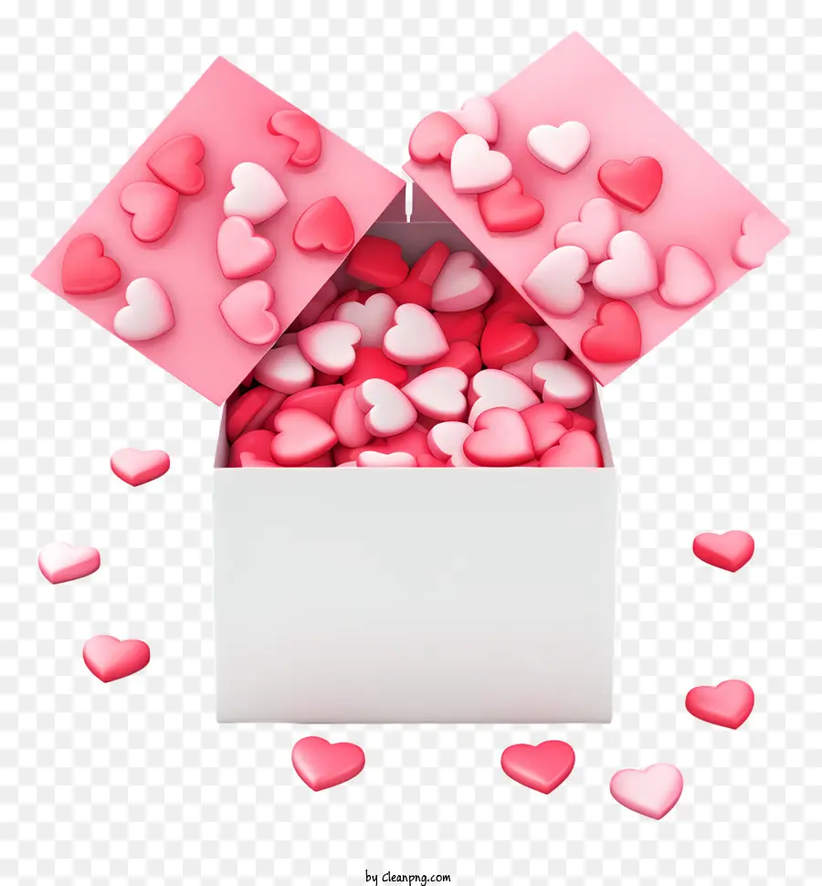 Boîte En Forme De Coeur，Des Coeurs Dans Une Boîte PNG