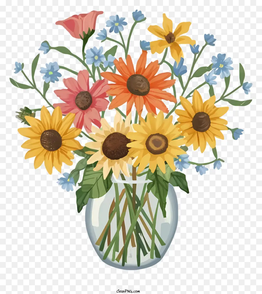 Arrangement De Fleurs，Tournesols PNG