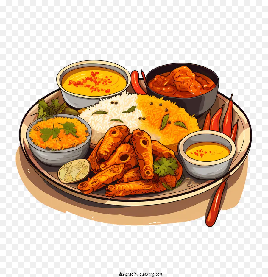 La Cuisine Bengali，Poulet PNG