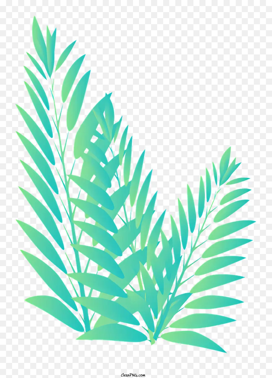 Plante à Feuilles Vertes，Silhouette PNG