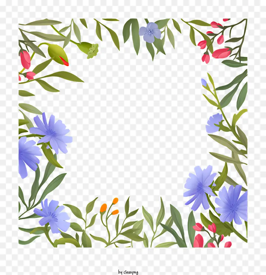 Cadre Floral Aquarelle，Cadre Floral PNG