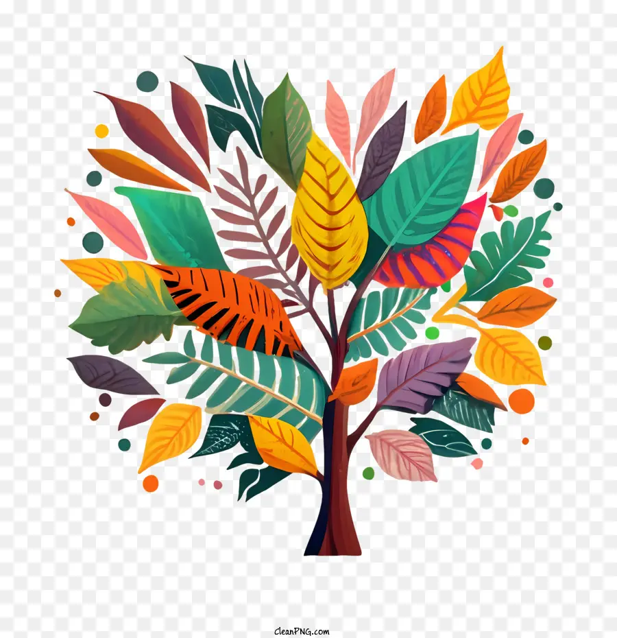 Feuille D'arbre D'automne，Arbre Coloré PNG