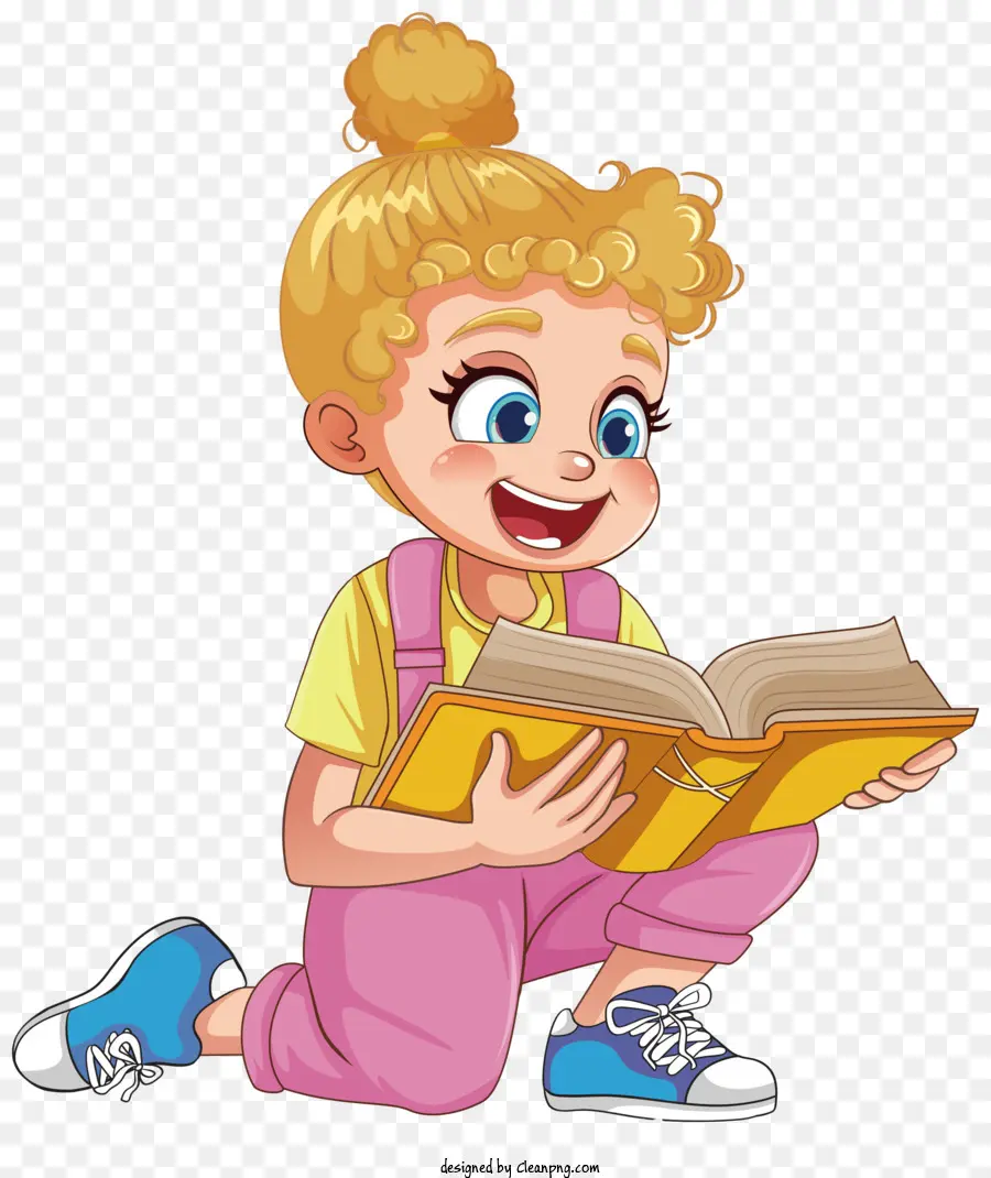 Jeune Fille，Livre De Lecture PNG