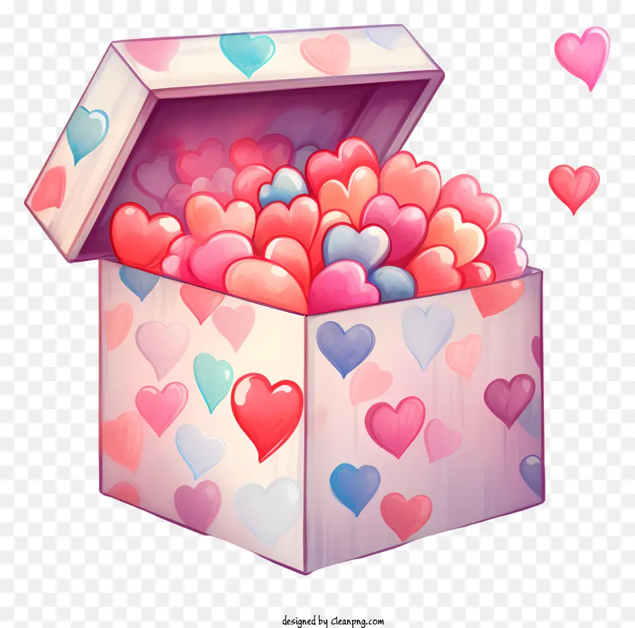 Heartshaped Boîte，Objets En Forme De Cœur Rose PNG