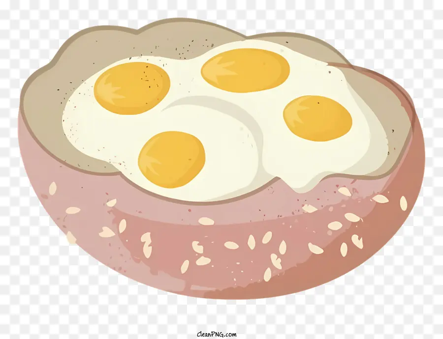 Oeuf Au Plat，Oeufs Sur Pain PNG