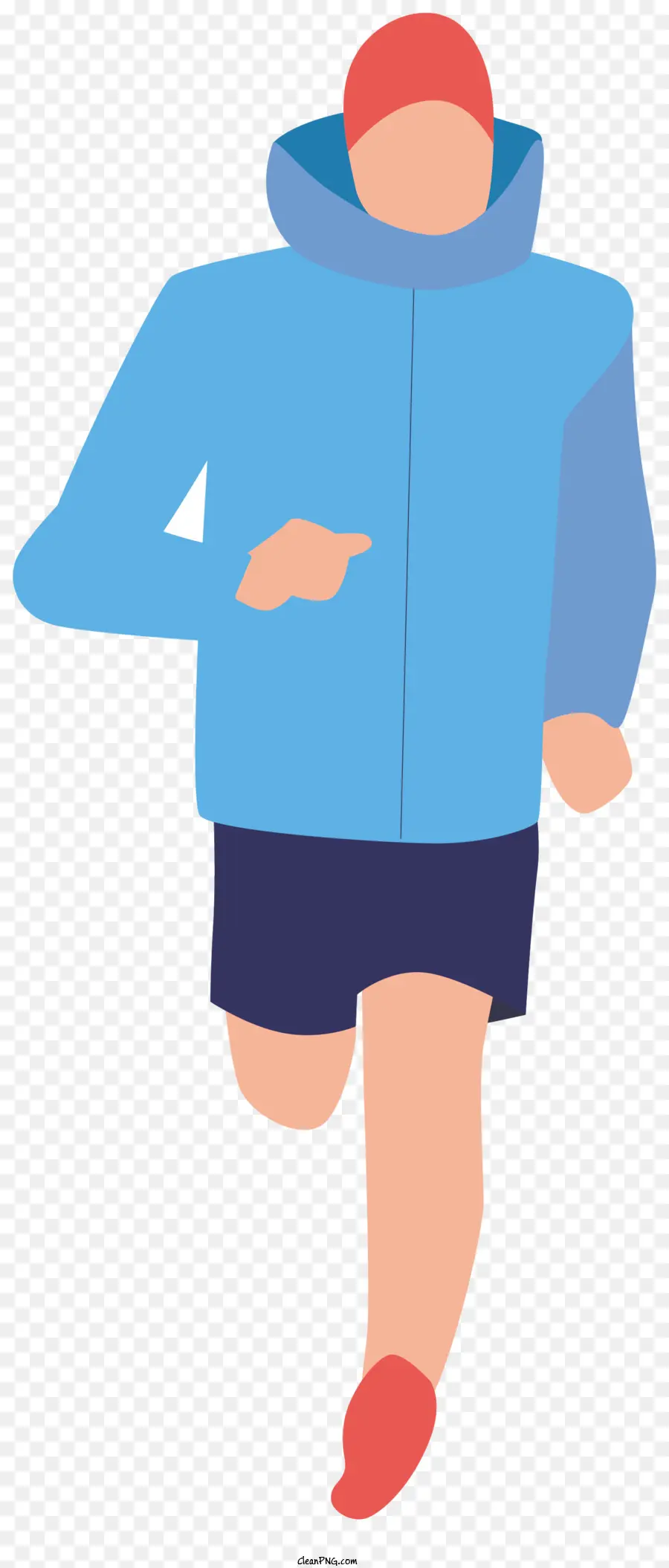 Sweat à Capuche Bleu，Personne Qui Court En Veste Bleue PNG