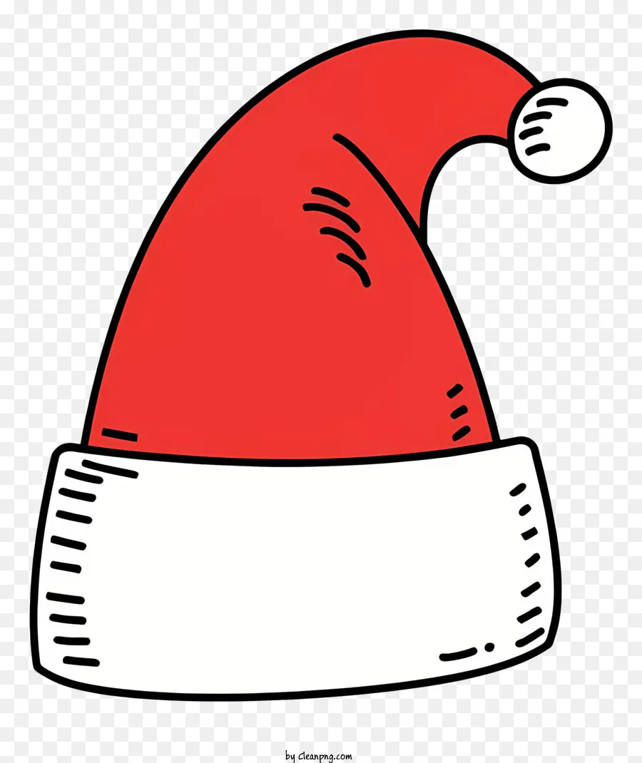 Chapeau Rayé Rouge Et Blanc，Chapeau De Père Noël Rouge PNG