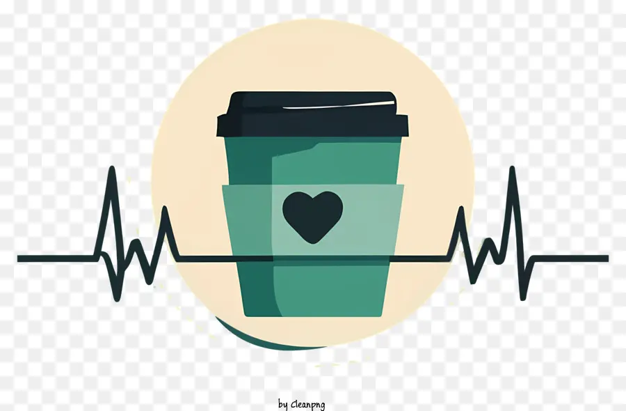 Tasse à Café，Graphique De La Ligne Cardiaque PNG