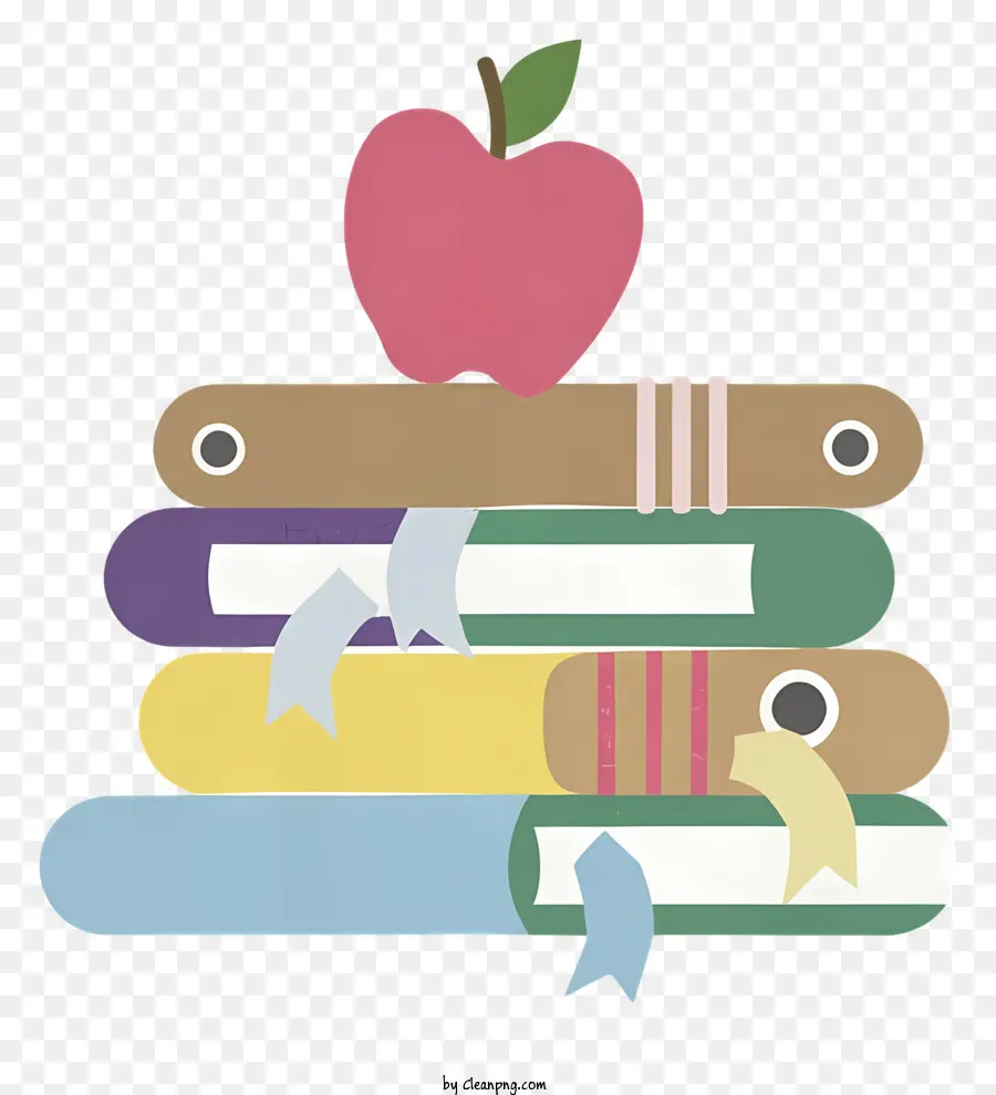 Livres，Pomme Et Livres PNG