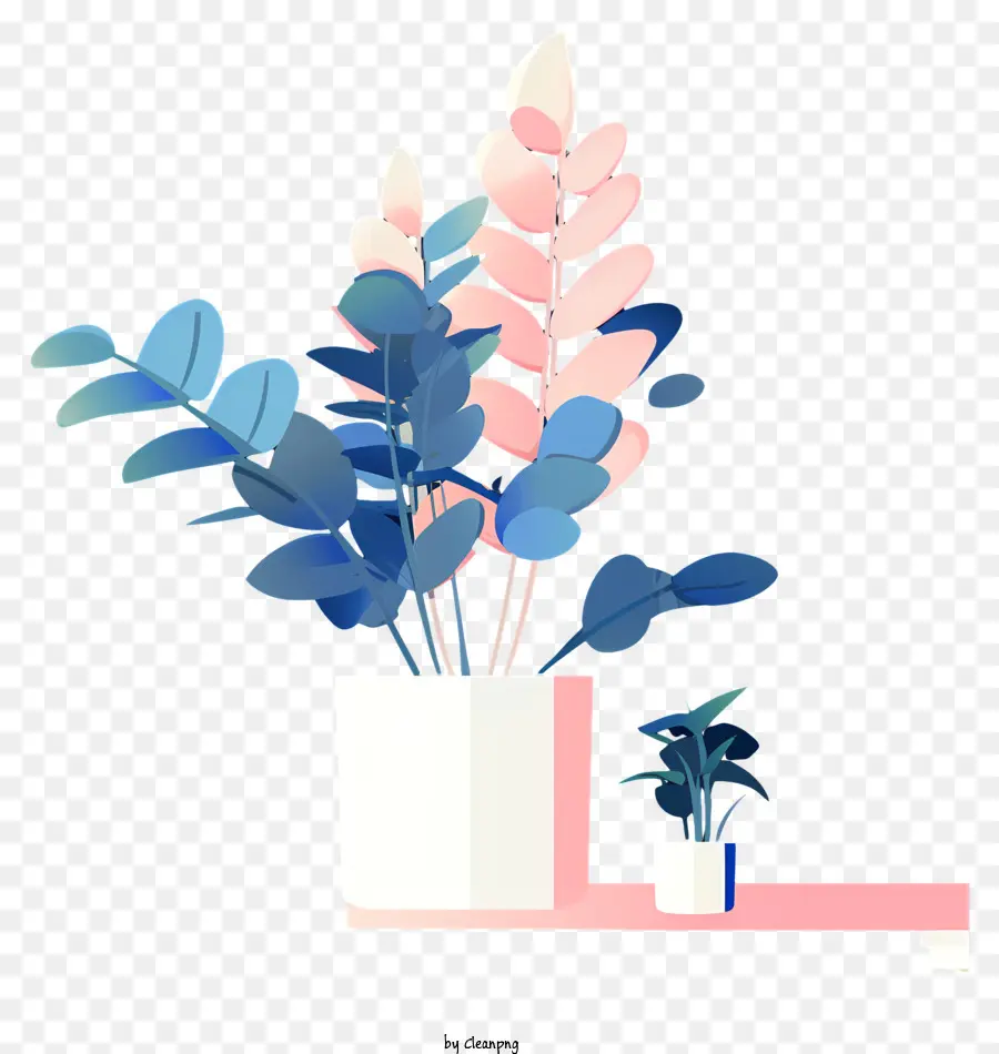 Vase，Plantes Colorées PNG