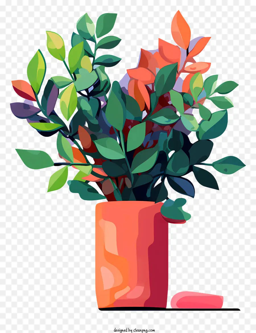 Vase，Coloré De Plantes PNG