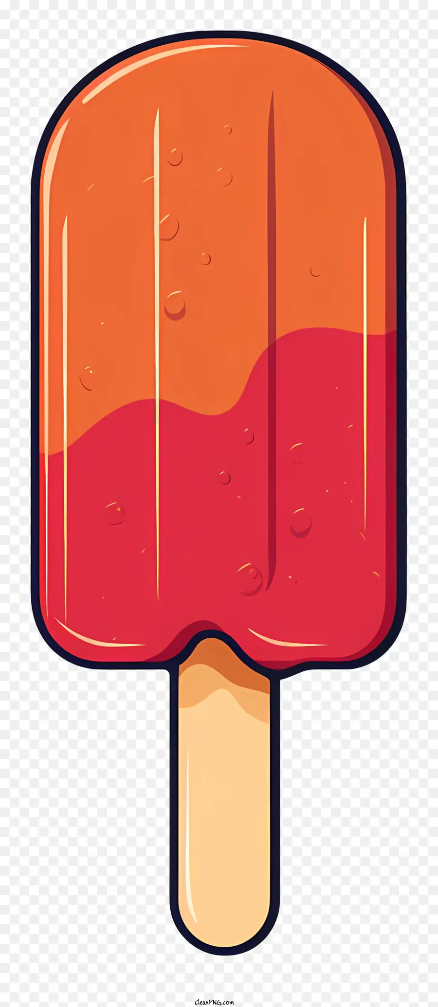 Popsicle Orange，Popsicle Sur Un Bâton PNG