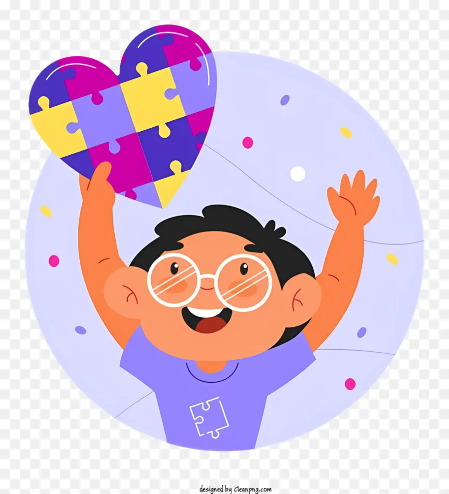 Pièce De Puzzle，Garçon Avec Coeur Puzzle PNG