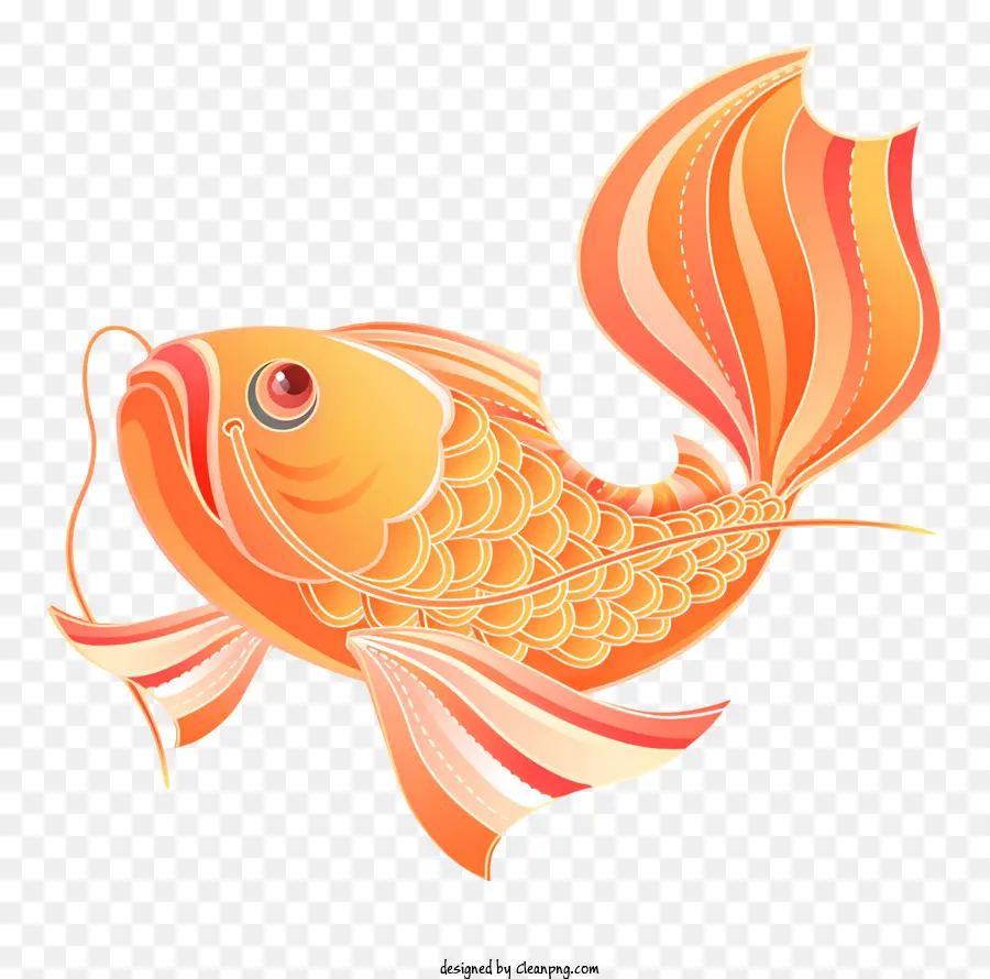 Poisson Rouge，Corps Orange PNG