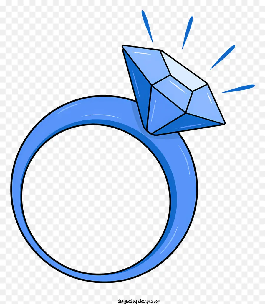 Bague Diamant Bleu，Bague Diamant PNG