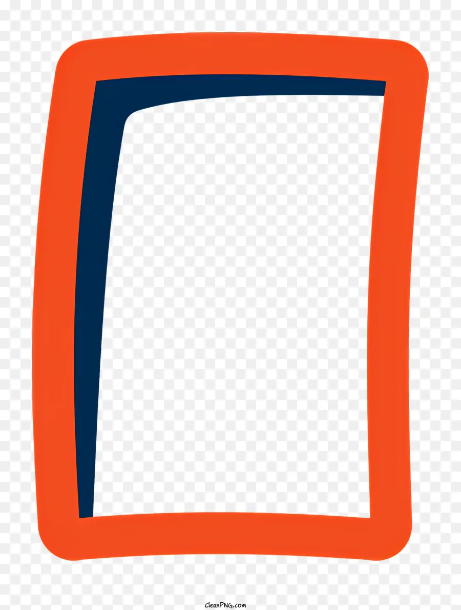 Cadre Rectangulaire，Couleurs Noires Et Orange PNG