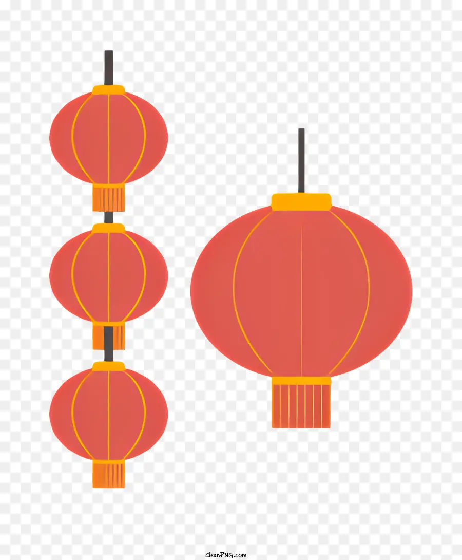 Lanternes Chinoises，Lanterne Rouge PNG