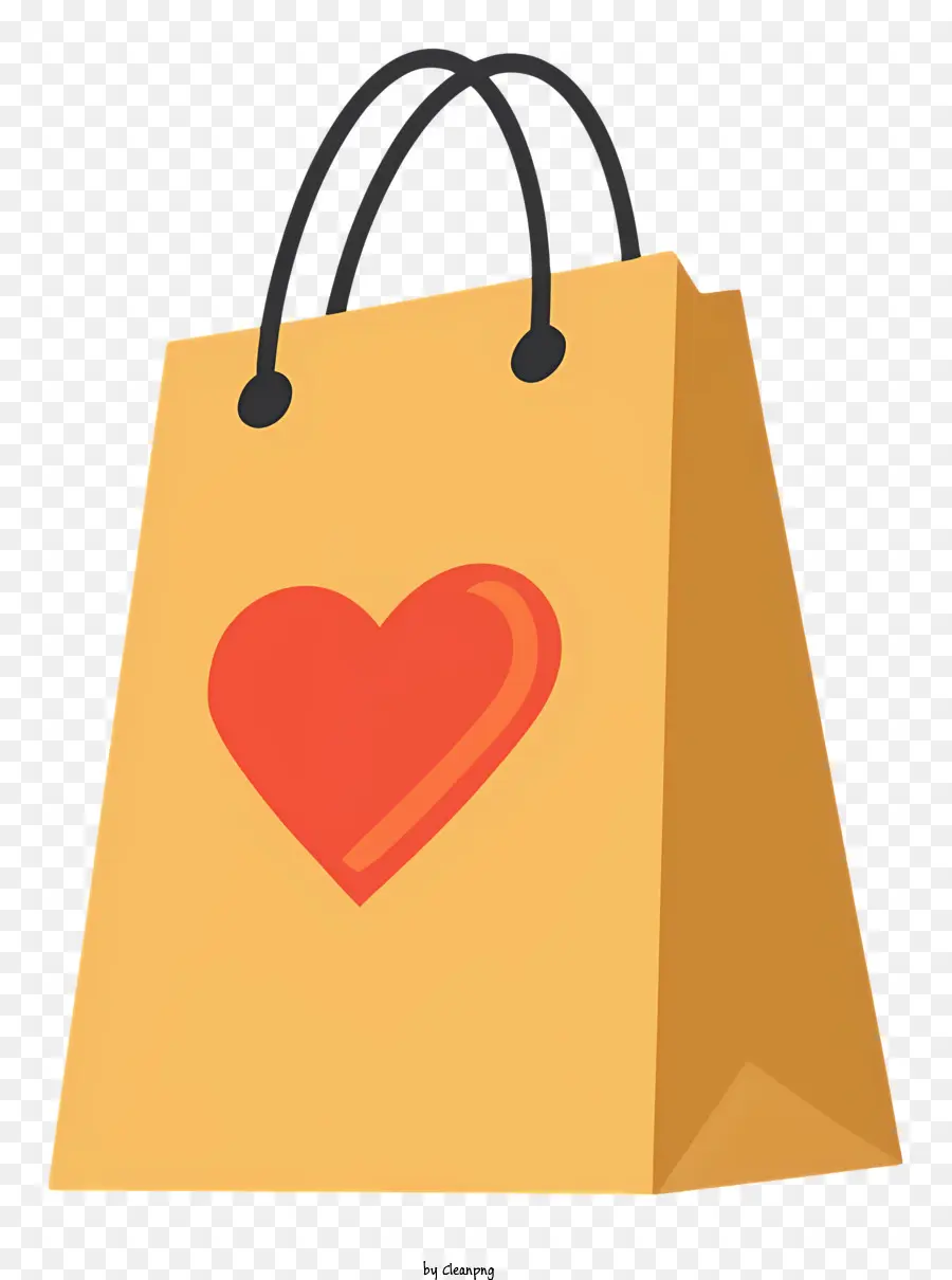 Sac Shopping，Coeur Rouge PNG