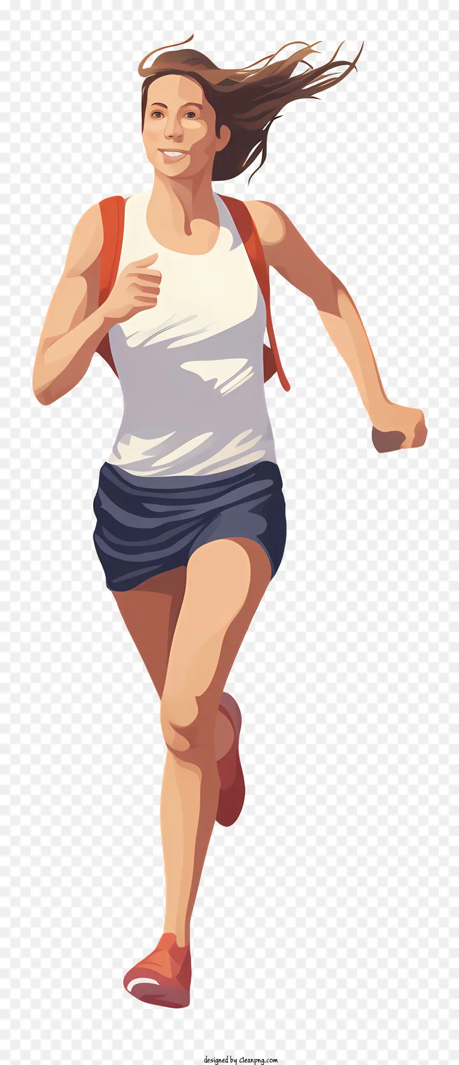 Femme Running，Chemise Blanche PNG