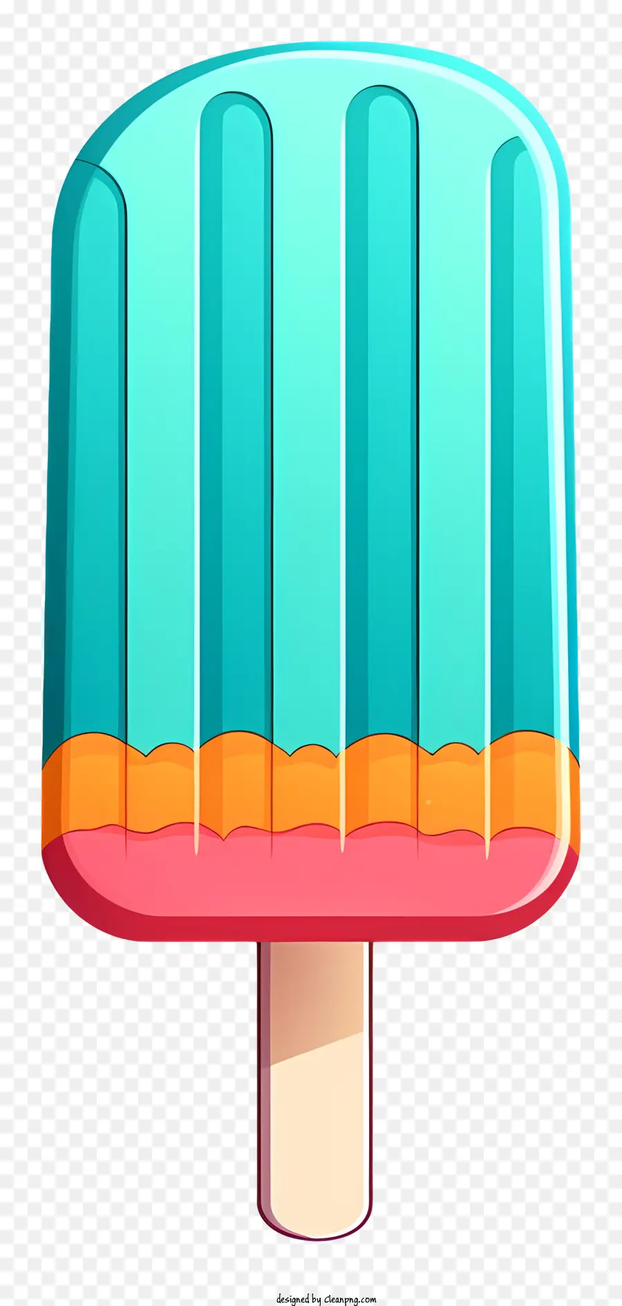 Popsicle Bleu Et Orange，Popsicle Sur Un Bâton PNG