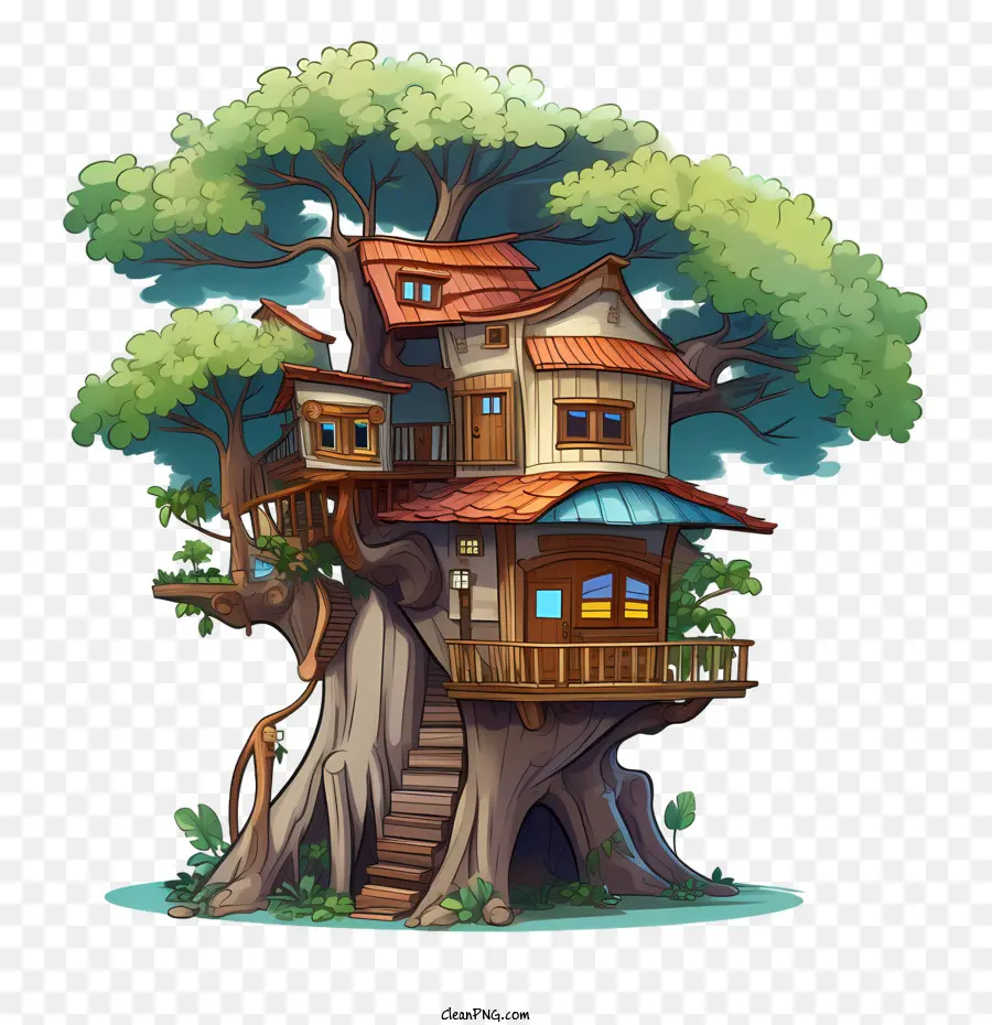 Cabane Dans Les Arbres，Arbre PNG