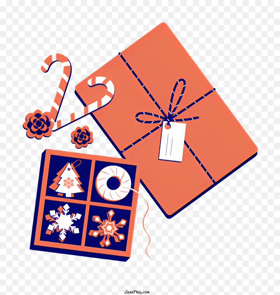 Emballage Cadeau，Emballage Cadeau Orange PNG