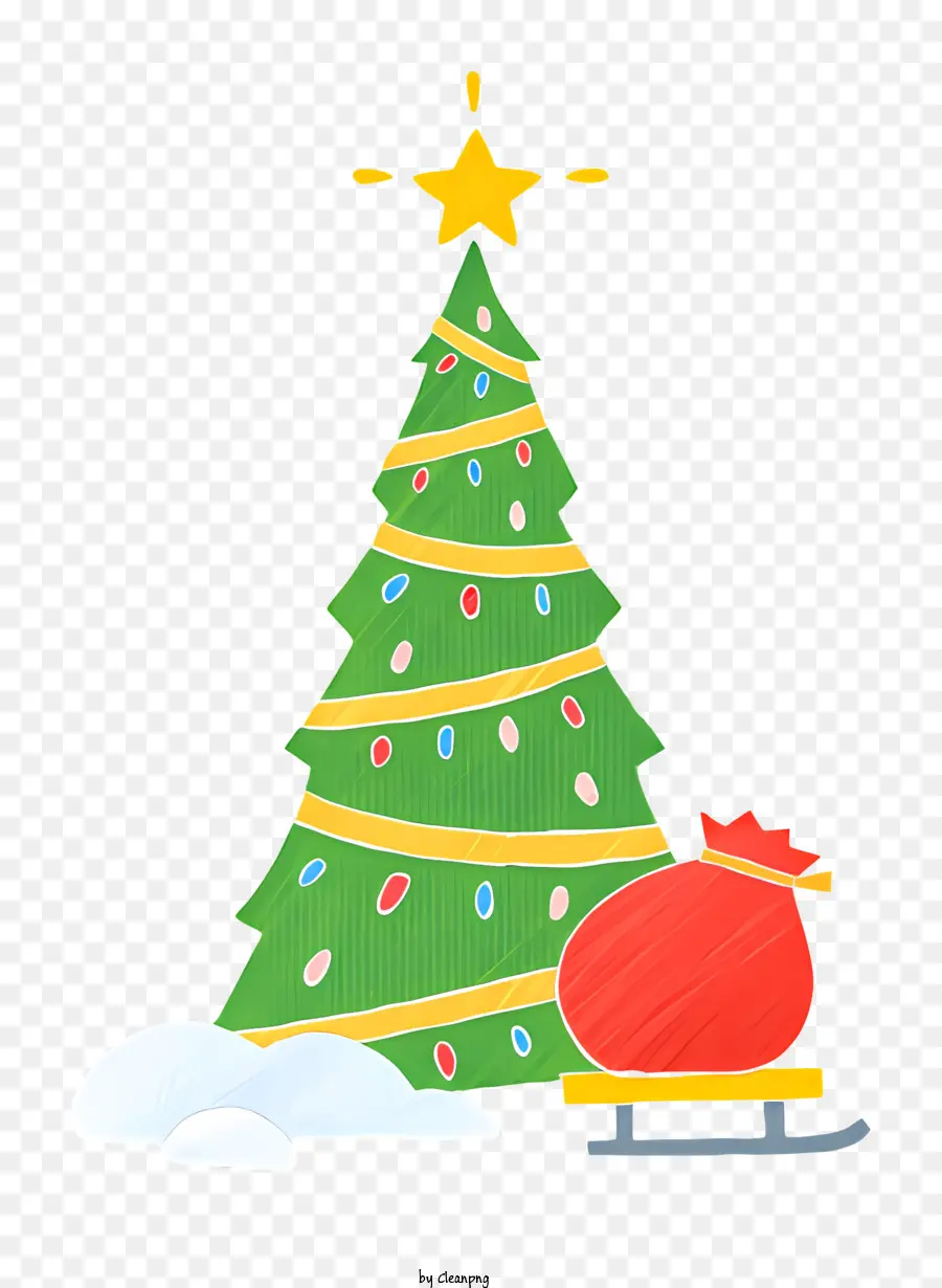 Arbre De Noël，Décorations PNG