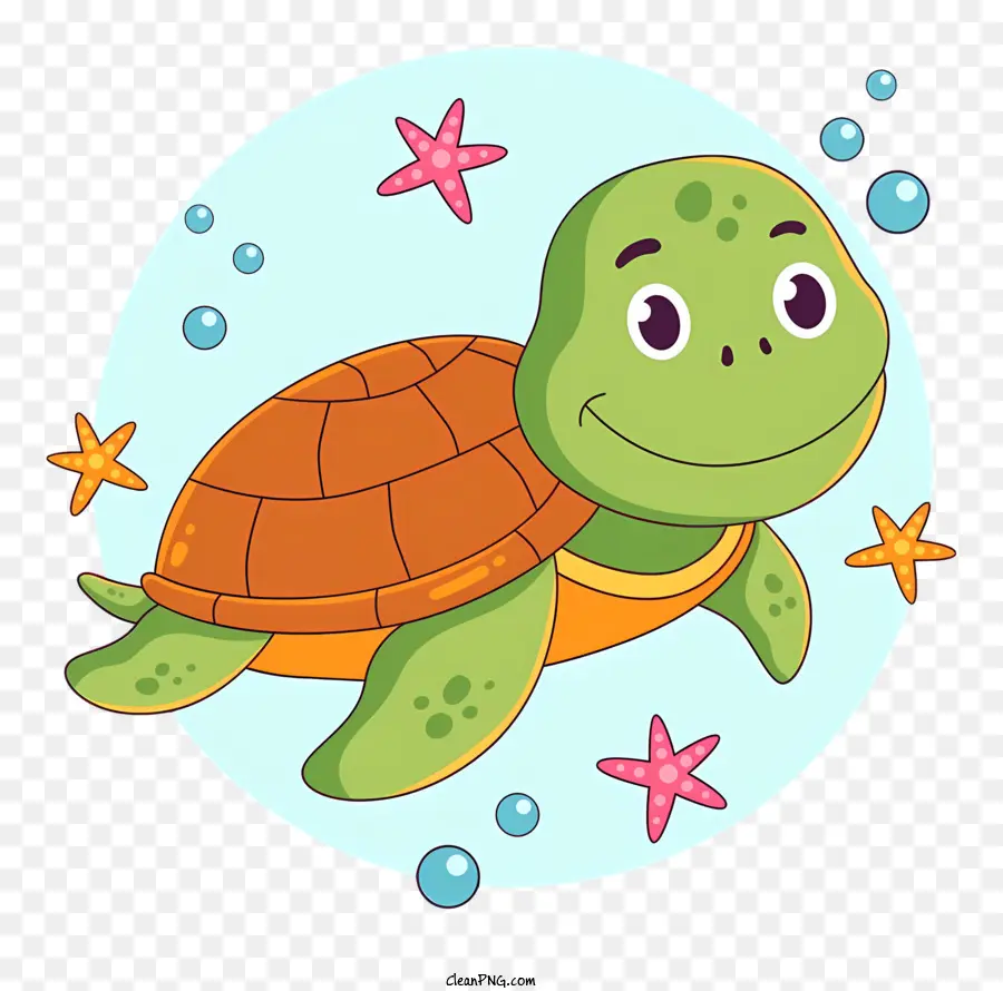 Dessin Animé Tortue，Tortue Verte PNG