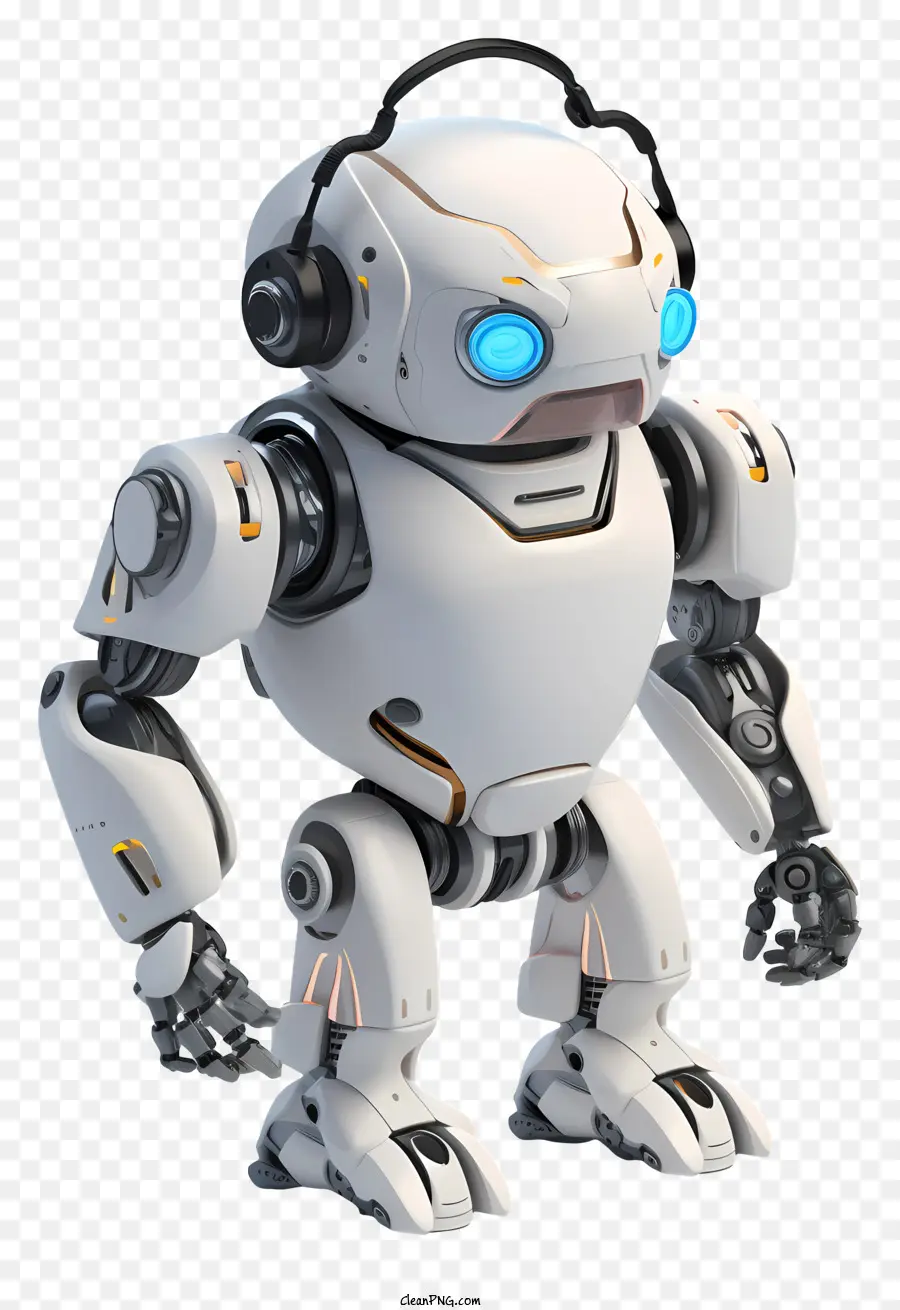 Robot Avec écouteurs，Robot PNG