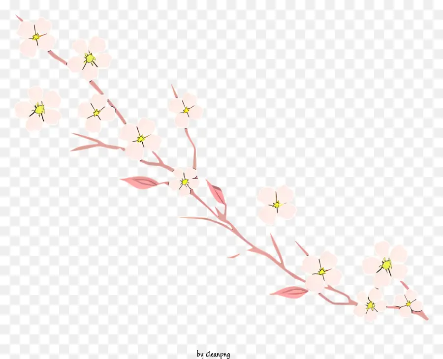 Cerisier En Fleur，Fleurs Roses PNG