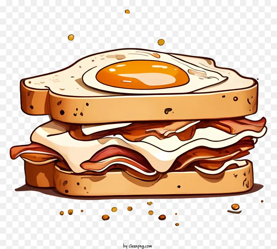 Sandwich Grillé，Sandwich Au Bacon PNG