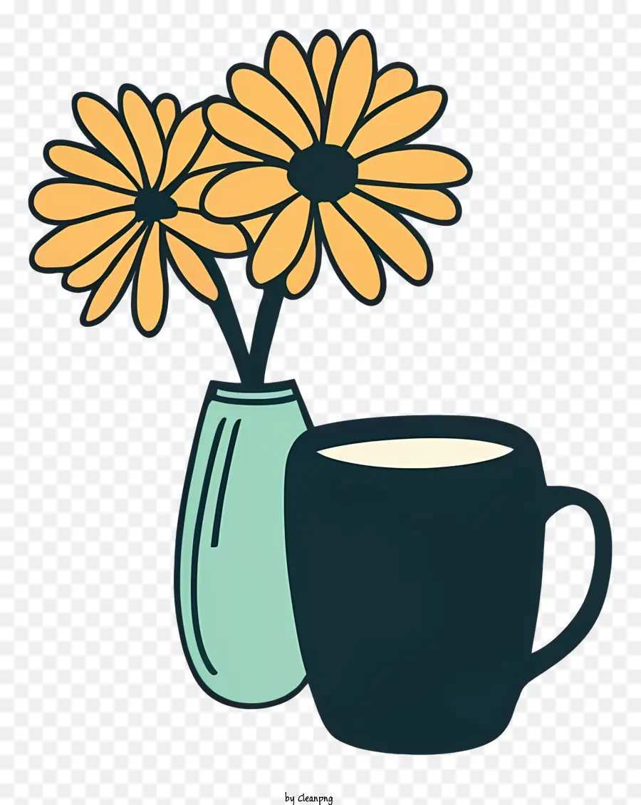 Vase，Daisy Fleurs PNG