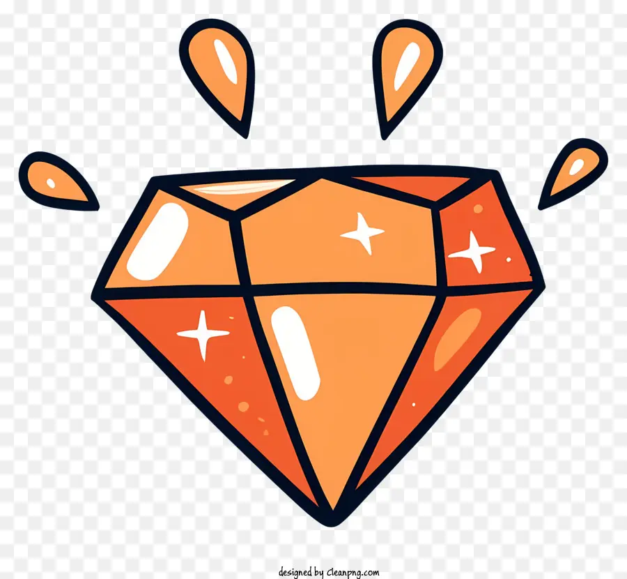 Diamant Orange，Les étoiles Filantes PNG