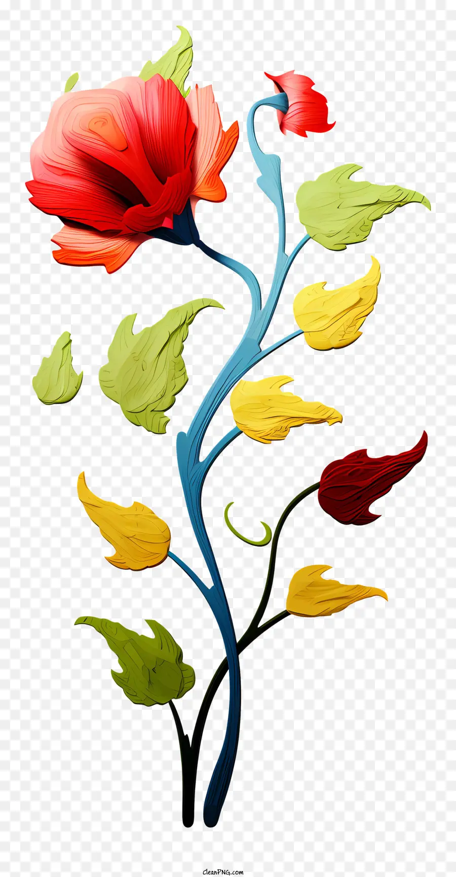 Fleur，Feuilles PNG