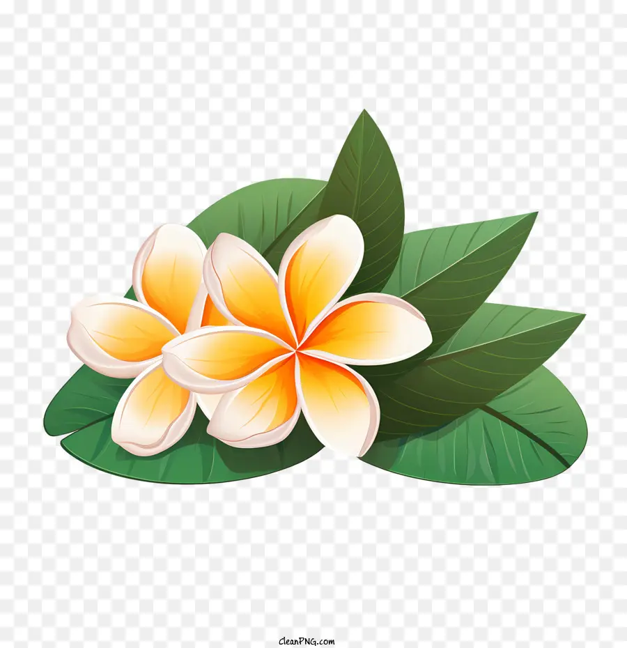 Fleur De Pluméria，Fleurs Jaunes PNG