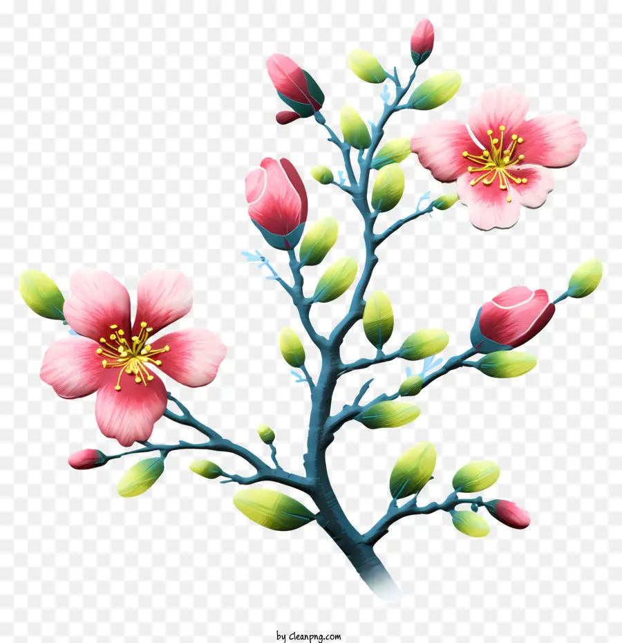 Fleur De Cerisier，Fleurs Roses PNG