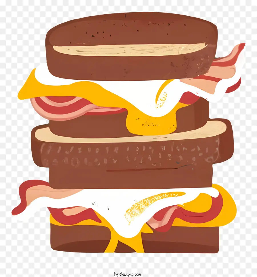 Pile De Sandwich，Sandwich Au Bacon Et Au Fromage PNG