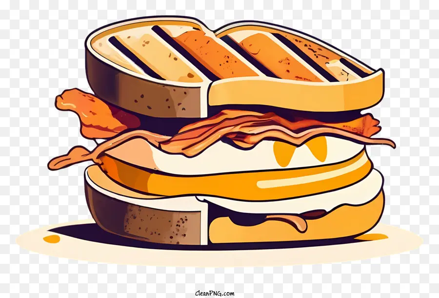 Sandwich Grillé，Bacon PNG
