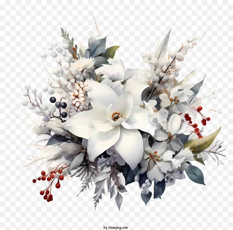 Bouquet，Fleurs Blanches PNG